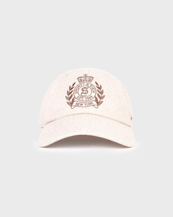 Sporty & Rich NY Crest Wool Hat - Tapioca