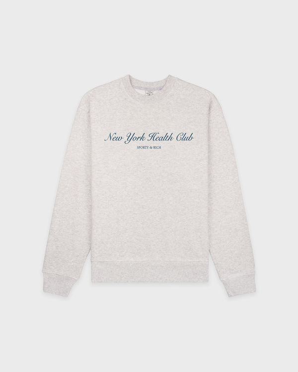 sporty & rich NY Health Club Crewneck - Heather Gray