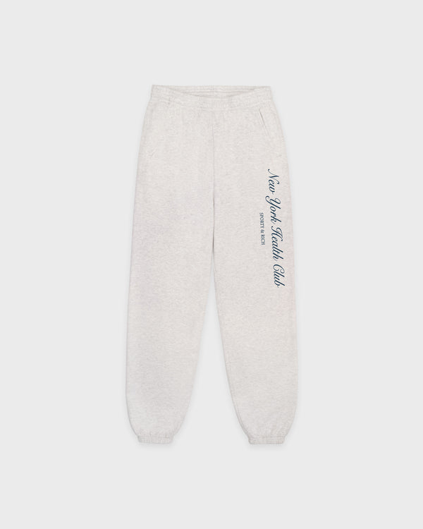 sporty & rich NY Health Club Sweatpant - Heather Gray