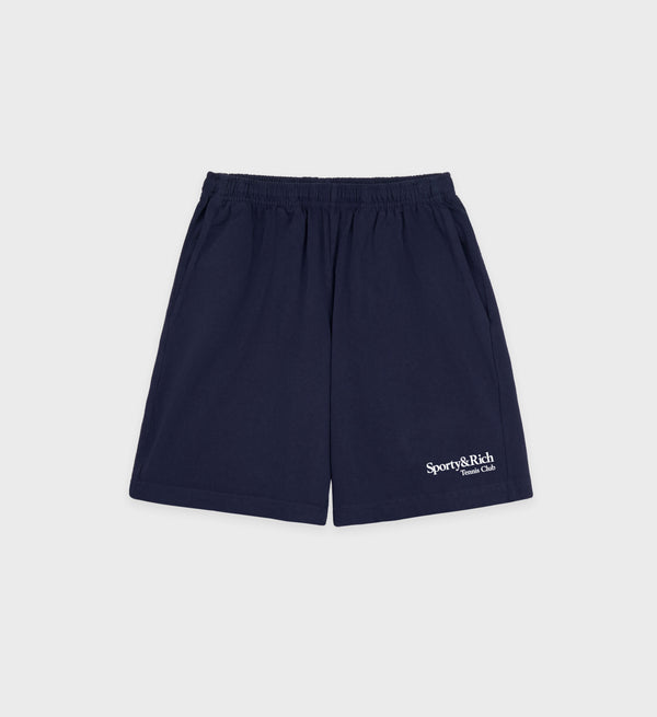 sporty & rich Play Tennis Gym Short - Navy/White