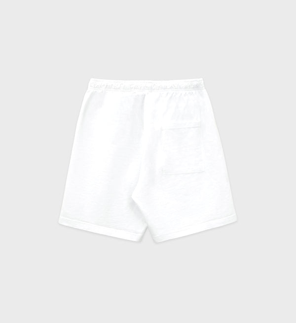 Sporty & Rich Play Tennis Gym Short - White/Alpine