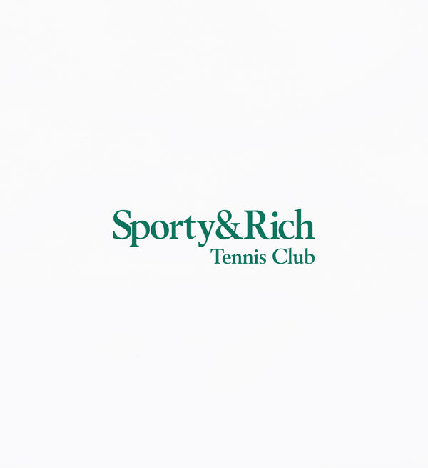 Sporty & Rich Play Tennis Gym Short - White/Alpine