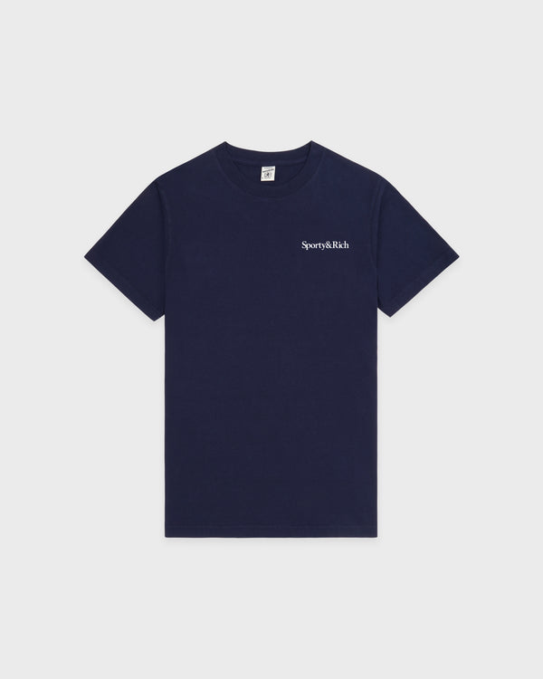 sporty & rich Play Tennis T-Shirt - Navy/White