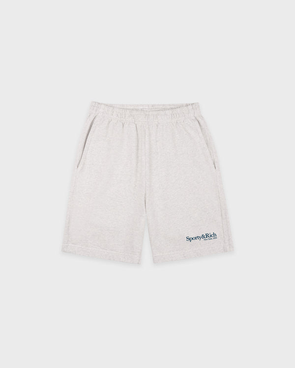 sporty & rich Run Club Gym Short - Heather Gray/Navy