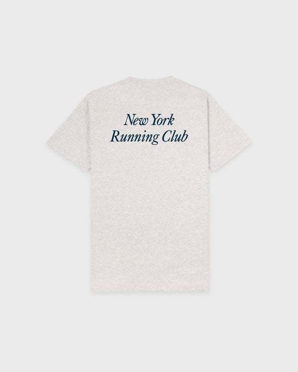 Sporty & Rich Run Club T-Shirt - Heather Gray/Navy