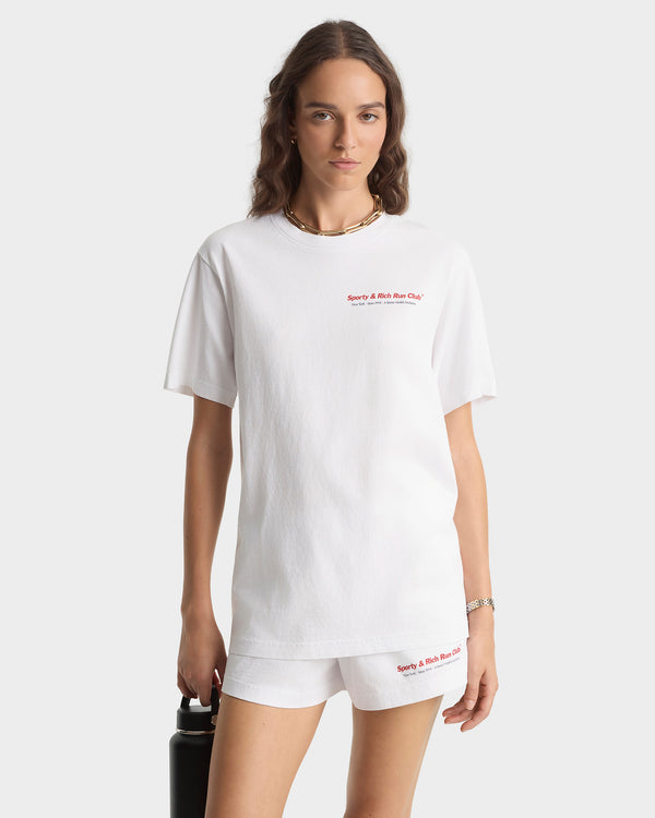 Sporty & Rich Run Club T-Shirt - White