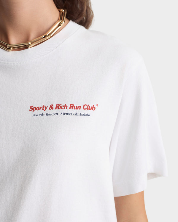 Sporty & Rich Run Club T-Shirt - White