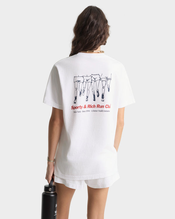 Sporty & Rich Run Club T-Shirt - White