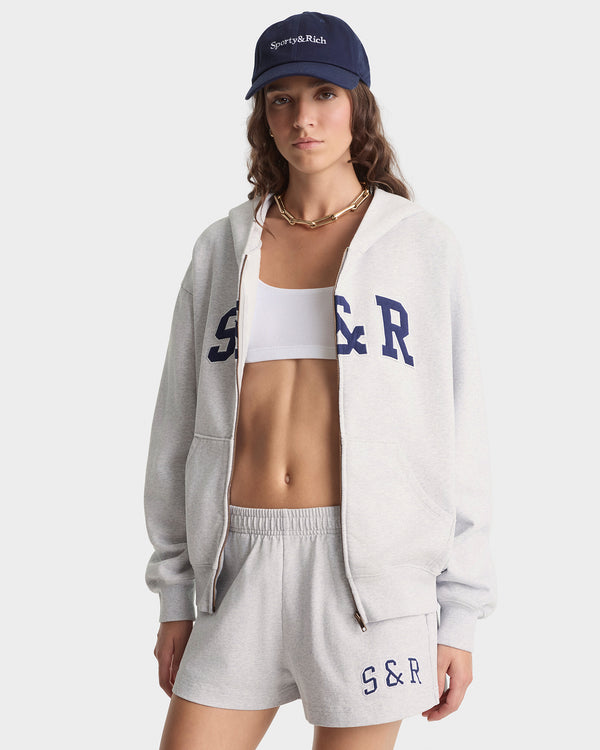 Sporty & Rich S&R Ivy Disco Short - Heather Gray/Navy