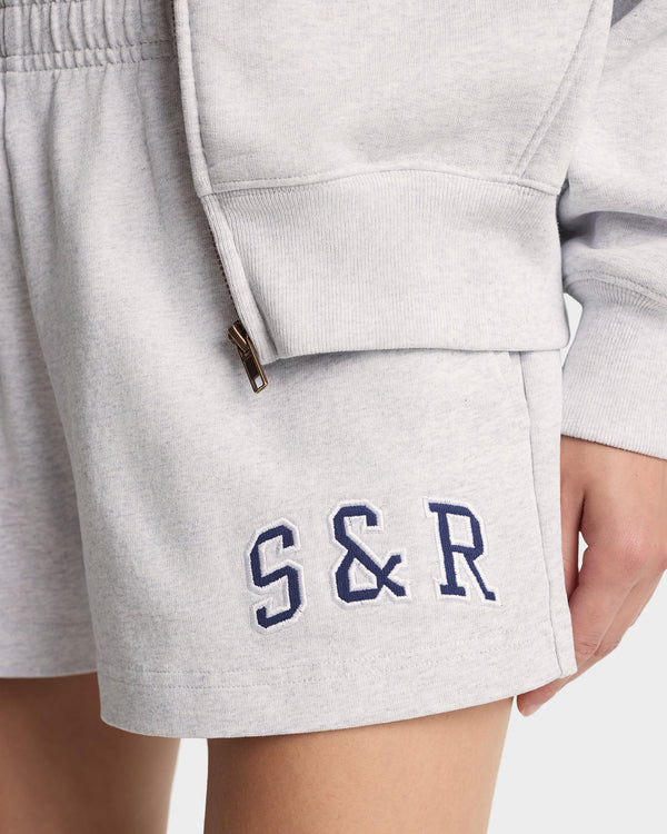 Sporty & Rich S&R Ivy Disco Short - Heather Gray/Navy