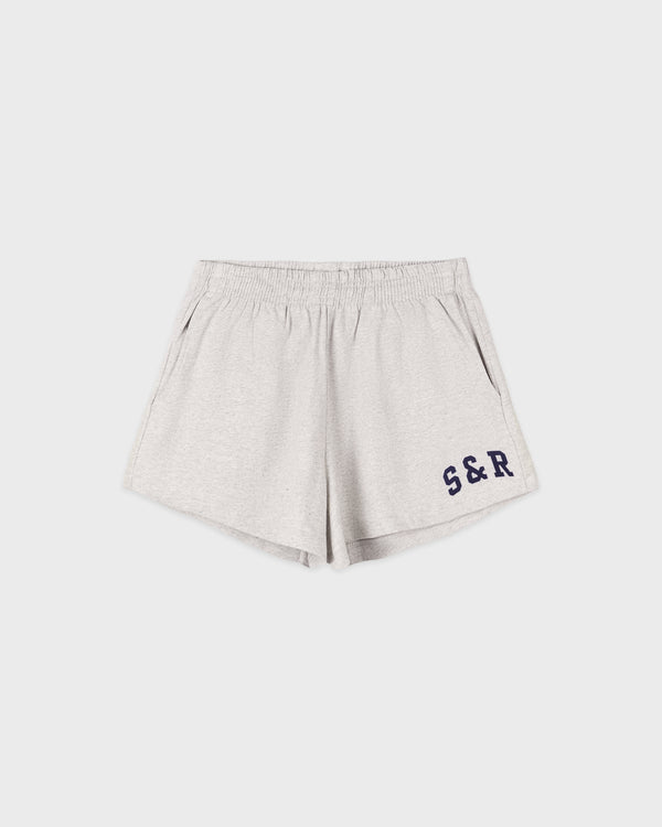 sporty & rich S&R Ivy Disco Short - Heather Gray/Navy