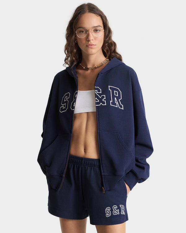 Sporty & Rich S&R Ivy Disco Short - Navy/White