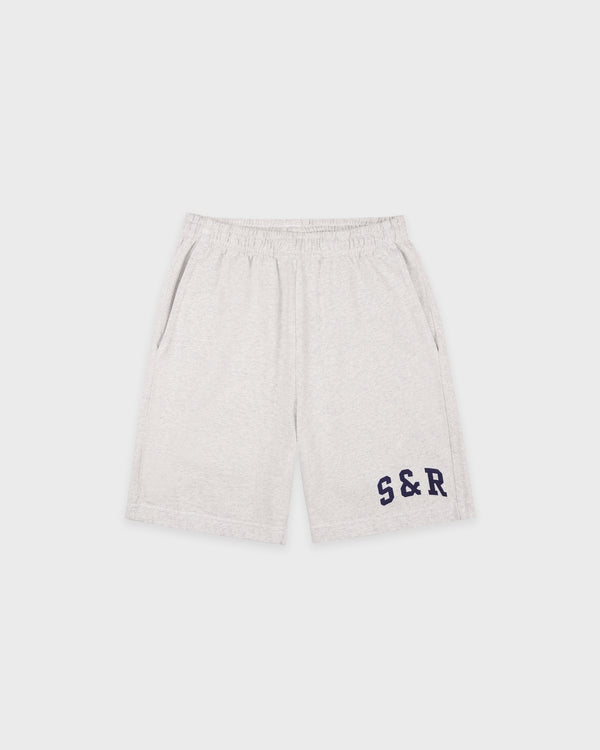 sporty & rich S&R Ivy Gym Short - Heather Gray/Navy