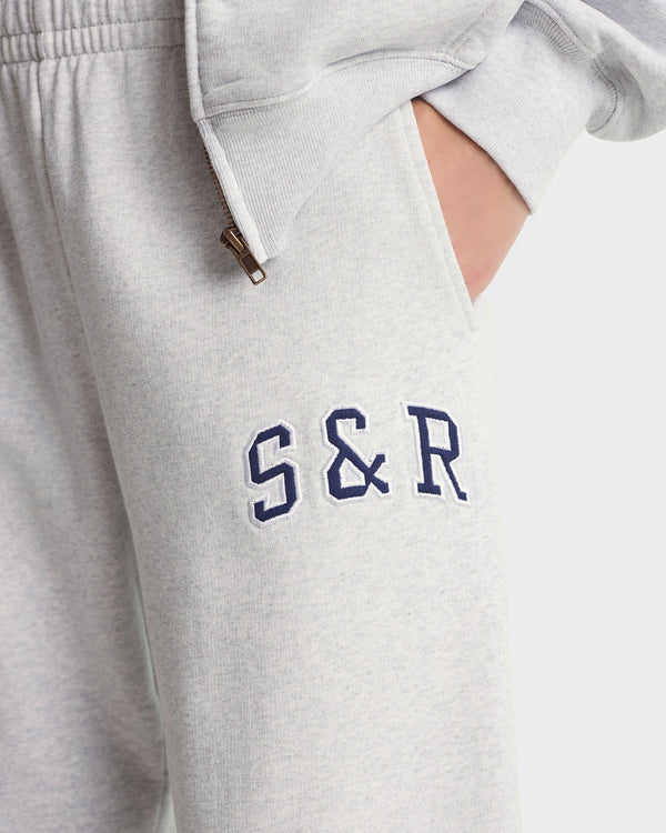 Sporty & Rich S&R Ivy Sweatpant - Heather Gray/Navy