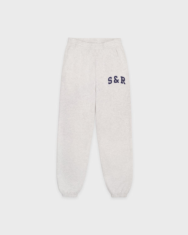 sporty & rich S&R Ivy Sweatpant - Heather Gray/Navy