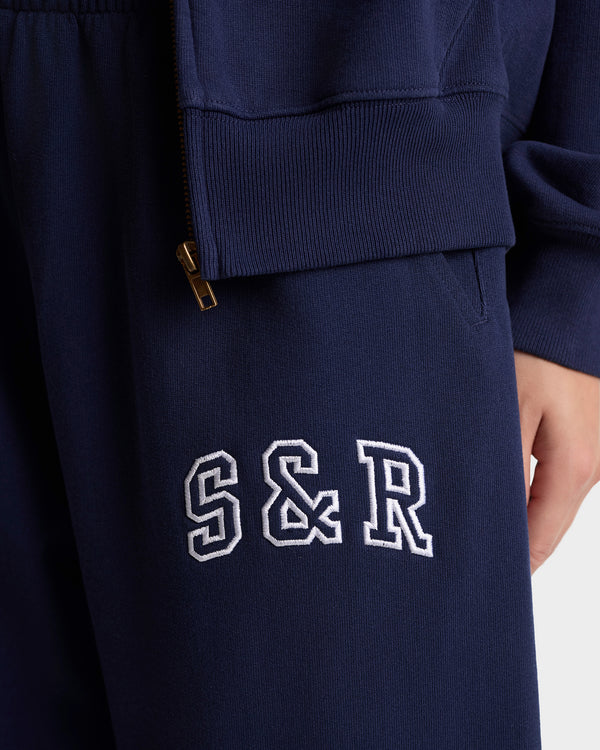 Sporty & Rich S&R Ivy Sweatpant - Navy/White