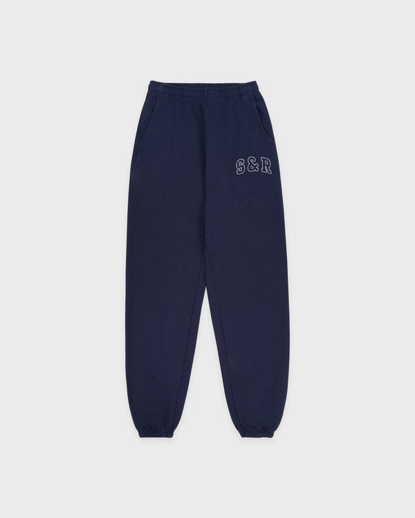 sporty & rich S&R Ivy Sweatpant - Navy/White