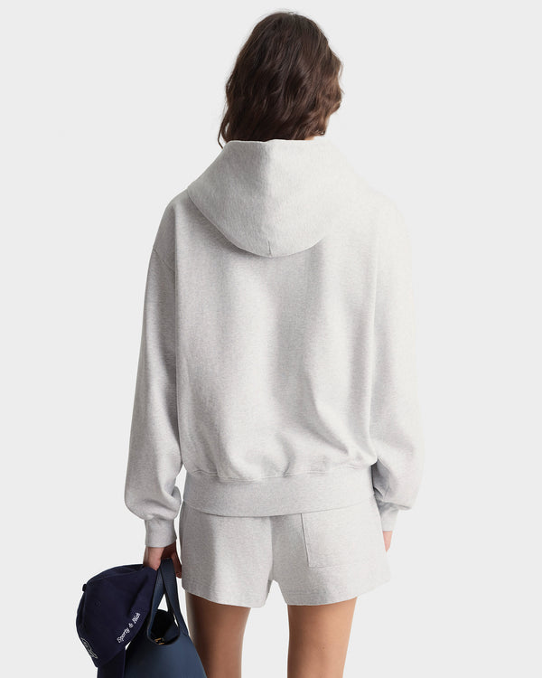 Sporty & Rich S&R Ivy Zip Hoodie - Heather Gray/Navy