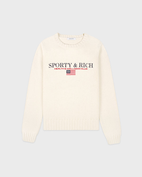 sporty & rich S&R Nautical Knitted Sweater - Ecru