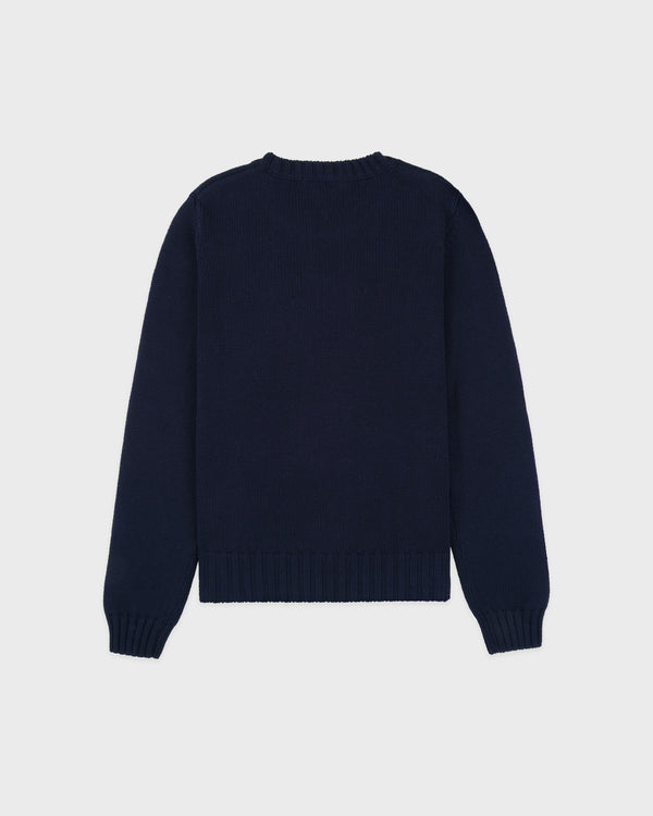 Sporty & Rich S&R Nautical Knitted Sweater - Navy