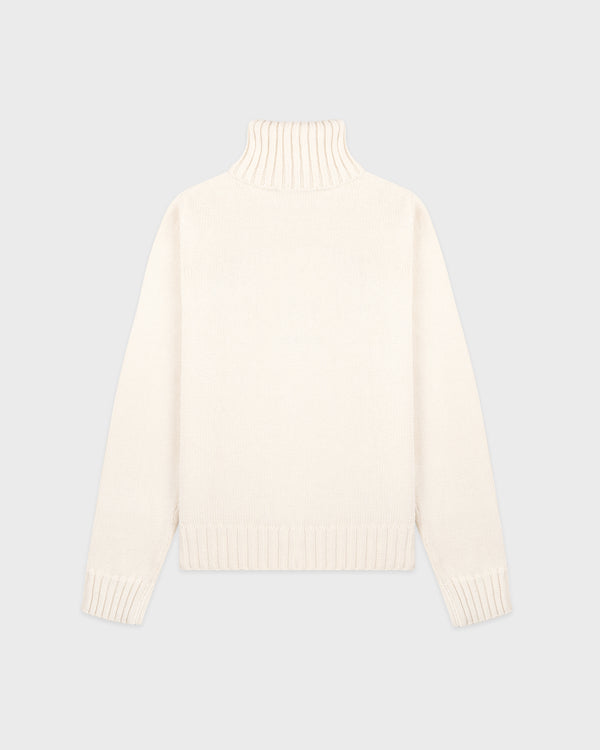 Sporty & Rich S&R Nautical Knitted Turtleneck - Ecru