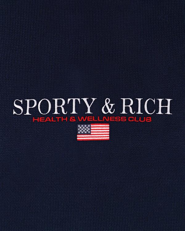 Sporty & Rich S&R Nautical Knitted Turtleneck - Navy