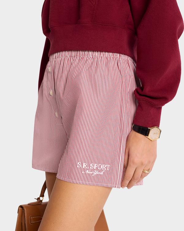 Sporty & Rich S.R. Sport Mini Boxer Short - Red Striped