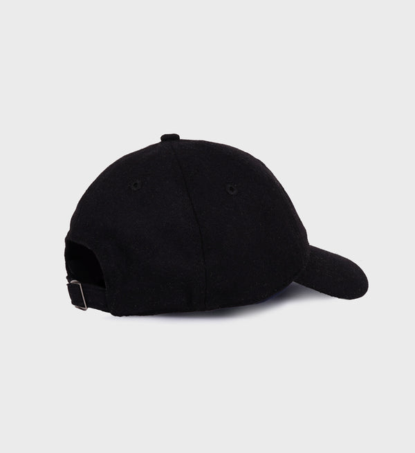Sporty & Rich S.R. Sport Wool Hat - Faded Black/Cream