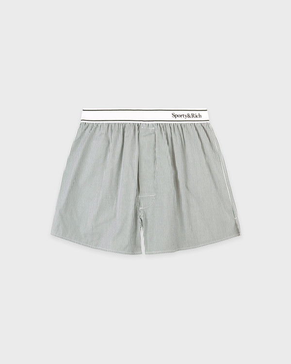 sporty & rich Serif Logo Boxer - Forest striped