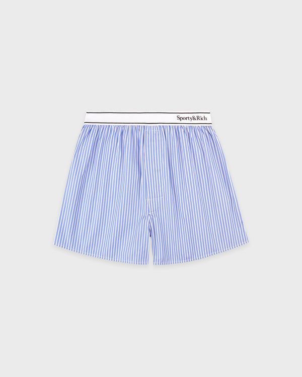 sporty & rich Serif Logo Boxer - Navy Stripe