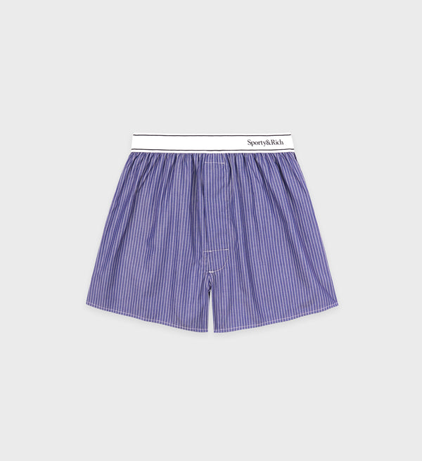 sporty & rich Serif Logo Boxer - Navy/White