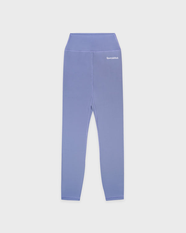sporty & rich Serif Logo Legging - Colony Blue/White