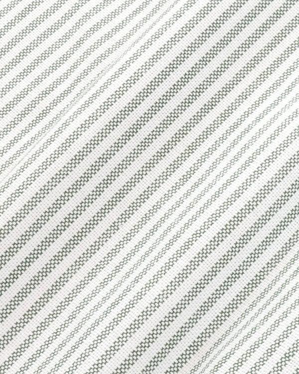 Sporty & Rich Serif Logo Oxford Boxer - Forest Striped