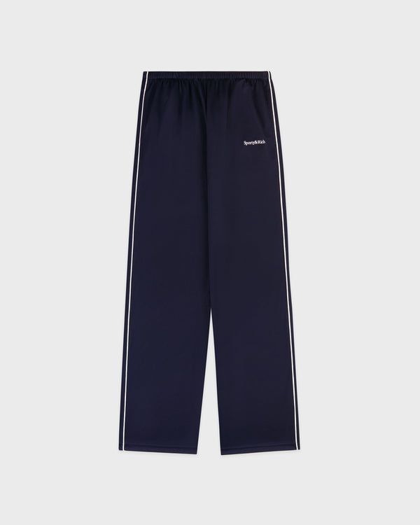 sporty & rich Serif Logo Retro Track Pant - Navy/White