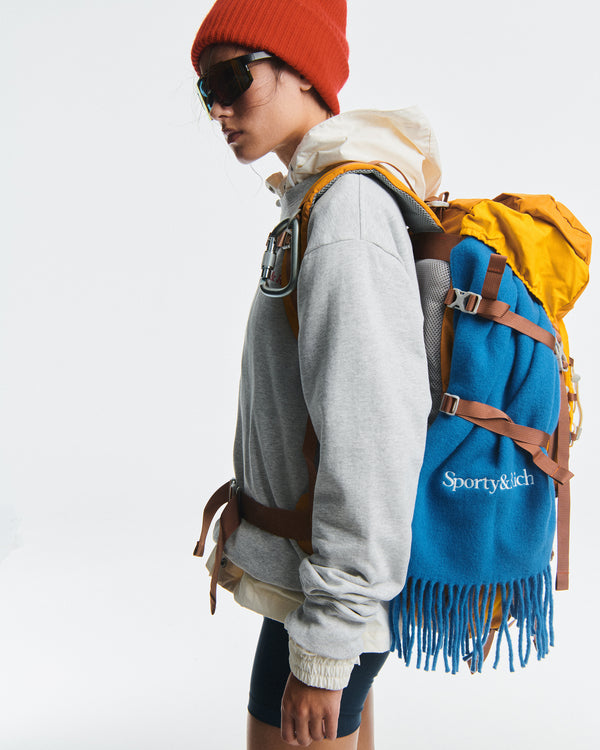 Sporty & Rich Serif Logo Scarf - Azure