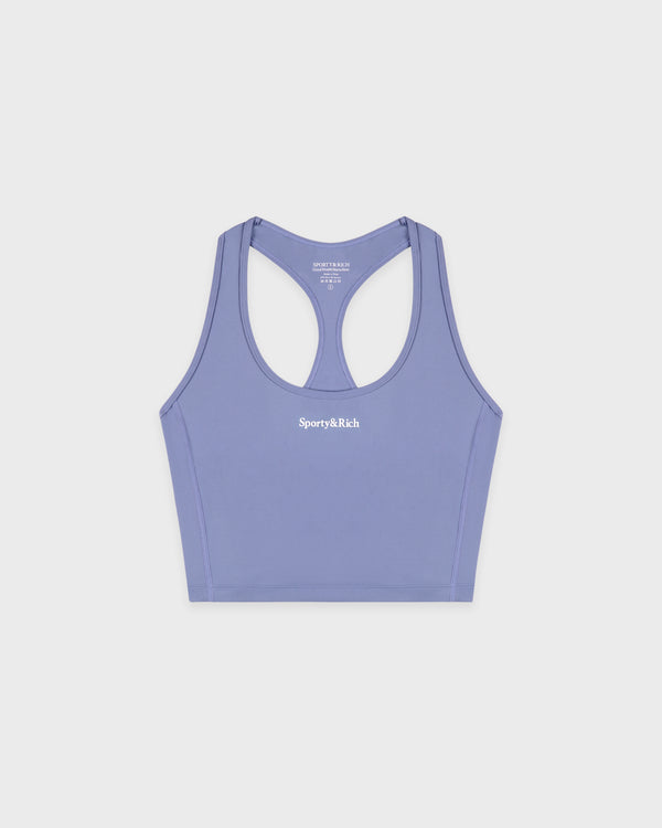 sporty & rich Serif Logo Sports Tank - Colony Blue