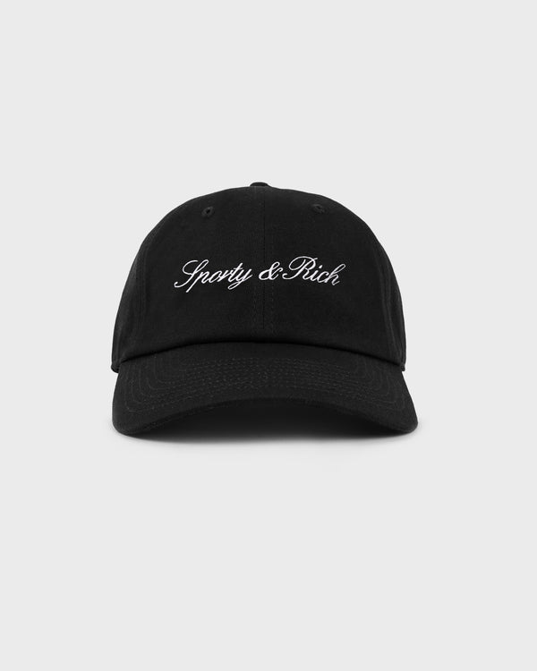 Sporty & Rich Signature Hat - Black/White