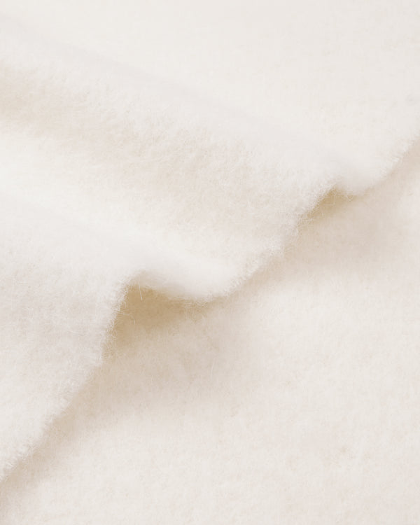 Sporty & Rich Signature Logo Fuzzy Scarf - Ecru