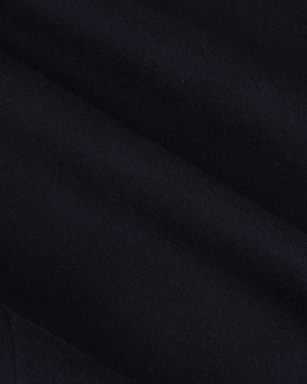 Sporty & Rich Signature Logo Wool Overcoat - Black