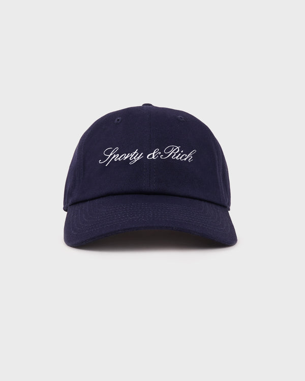 Sporty & Rich Signature NY Hat - Navy/White