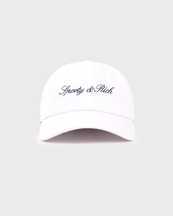 Sporty & Rich Signature NY Hat - White/Navy