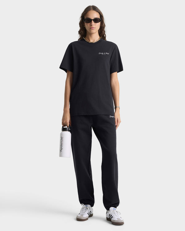 Sporty & Rich Signature NY T-Shirt - Black/White