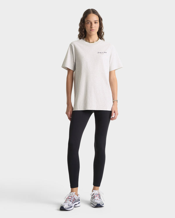 Sporty & Rich Signature NY T-Shirt - Heather Gray/Navy