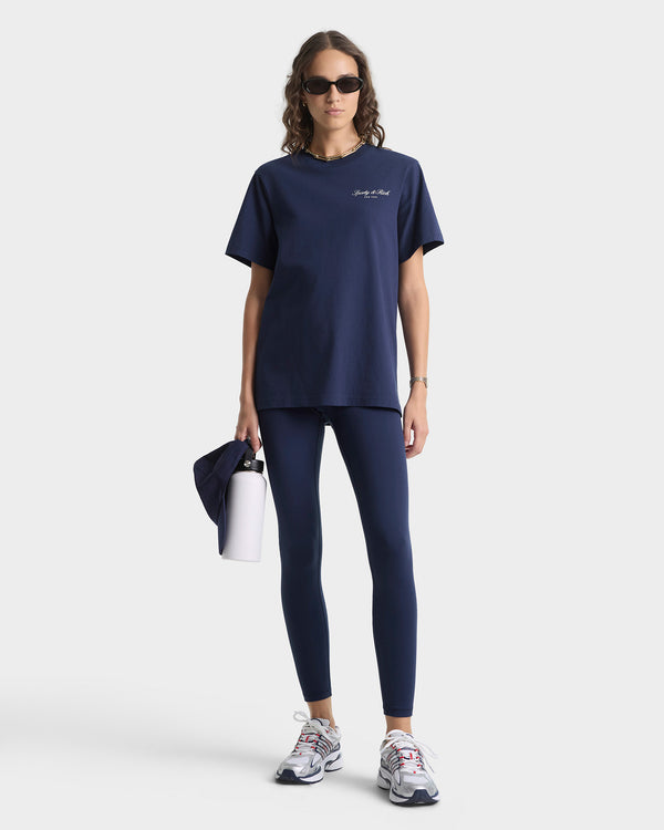 Sporty & Rich Signature NY T-Shirt - Navy/White