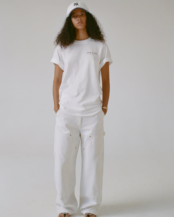 Sporty & Rich Signature NY T-Shirt - White/Navy