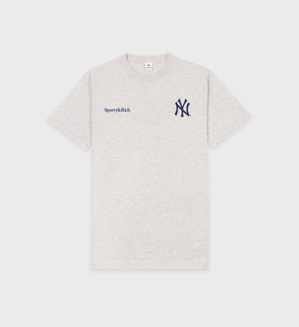 sporty & rich Slugger T-Shirt - Heather Gray/Navy