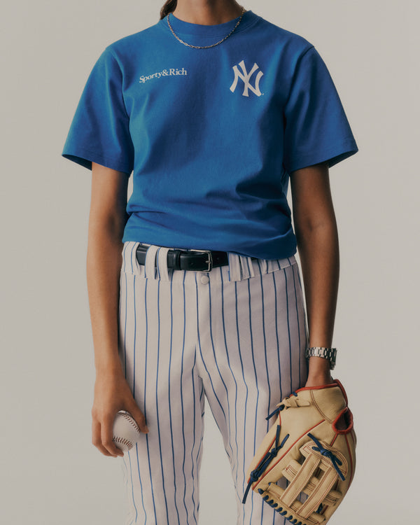 Sporty & Rich Slugger T-Shirt - Team Blue/White