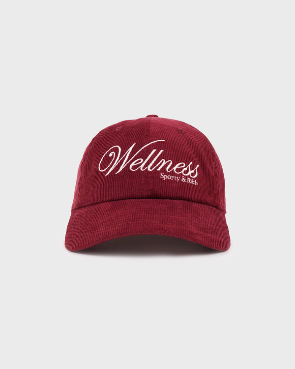 Sporty & Rich Soho Corduroy Hat - Merlot/Cream