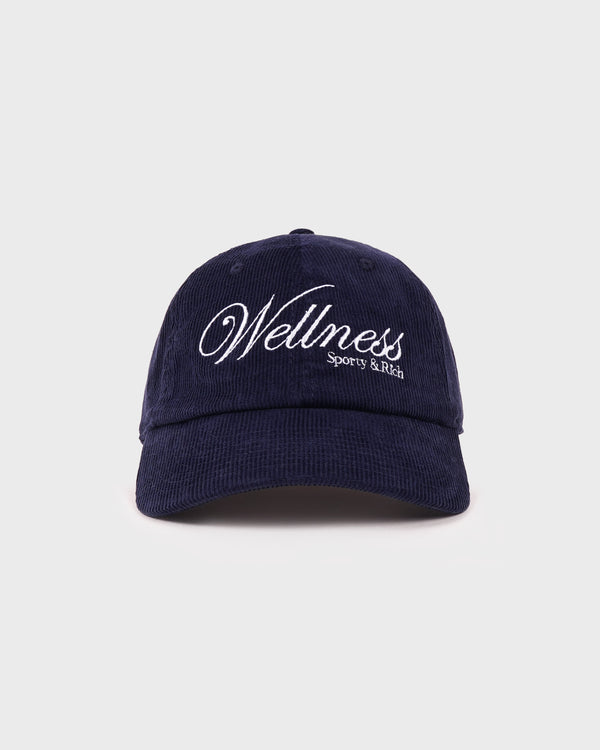Sporty & Rich Soho Corduroy Hat - Navy/White