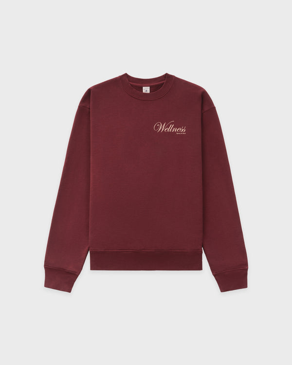 sporty & rich Soho Crewneck - Merlot/Cream